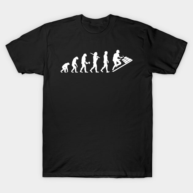 Roofer Tiler Thatcher Slater Evolution Gift Darwin T-Shirt by Krautshirts